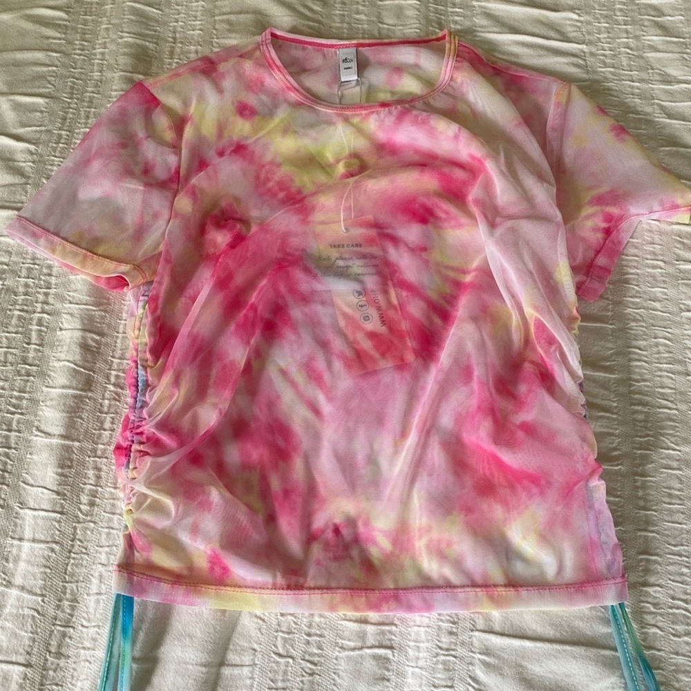 Small Oh Polly pink mesh baby t - NWT